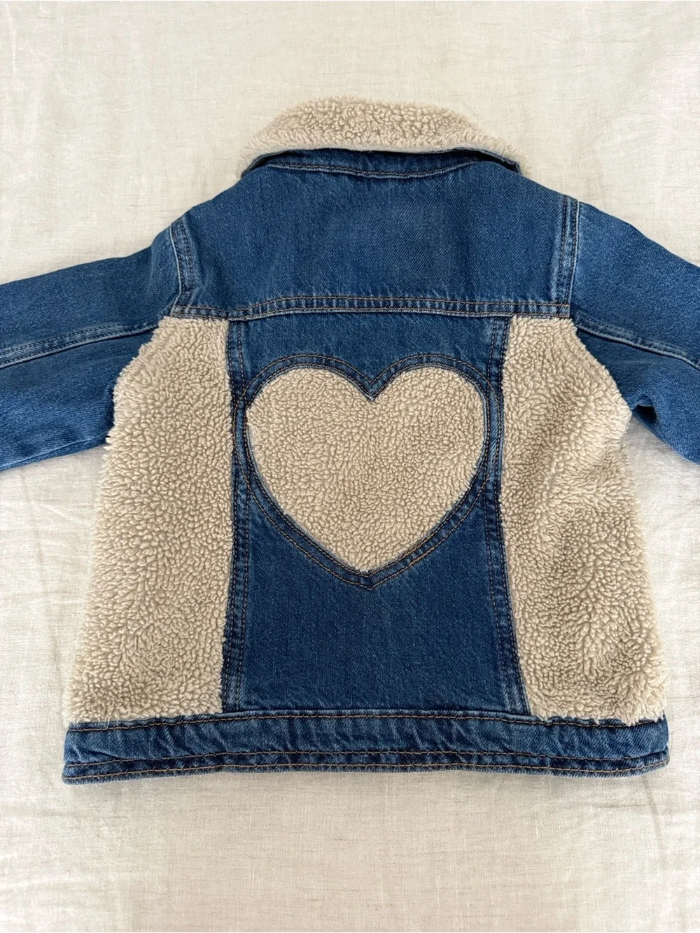 Baby Gap Sherpa Heart Icon Denim Jacket